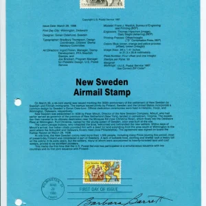 Barbara Barrett US Ambassador Finland Astronaut Soyuz TMA-16 Signed FDC Sheet