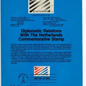 Clifford Sobel US Ambassador the Netherlands Brazil Signed Autograph FDC Sheet