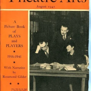 Robert Sherwood Alfred Lunt Lynn Fontanne Au 1941  Theatre Arts Monthly Magazine