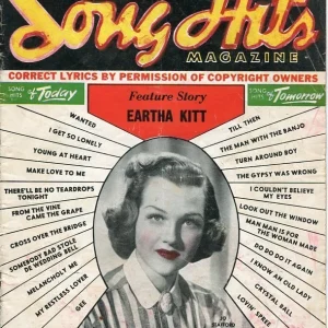 Eartha Kitt Jo Stafford Julius La Rosa Tony Martin Song Hits May 1954 Magazine