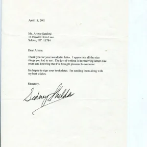 Sidney Sheldon Famous Author Oscar Winner Movie & TV Writer Signed Autograph TSL