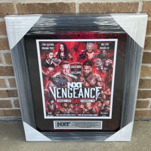 2024 WWE NXT Vengeance Day Multi Signed Framed Event Card 11x14 Photo JSA COA