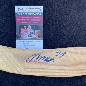 Michael Misa Signed Saginaw Spirit Hockey Stick JSA COA NHL Draft Top Prospect