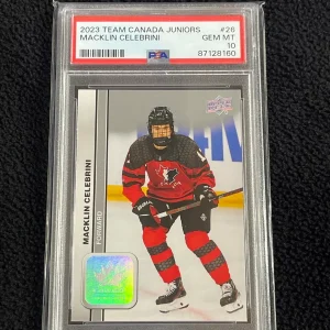 Macklin Celebrini 2023 Upper Deck Canada Juniors #26 PSA Graded Gem Mint 10