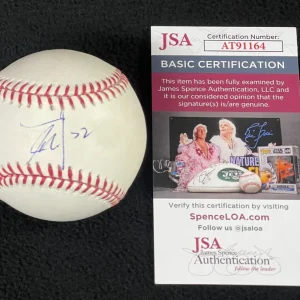 Yoshinori Tateyama Signed Texas Rangers OML Baseball JSA COA