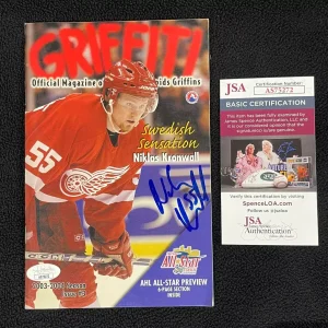 Niklas Kronwall Signed Grand Rapids Griffins Program Detroit Red Wings JSA COA