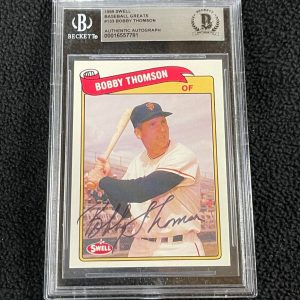 Bobby Thomson Signed 1989 Swell Card #133 BAS Certified New York Giants