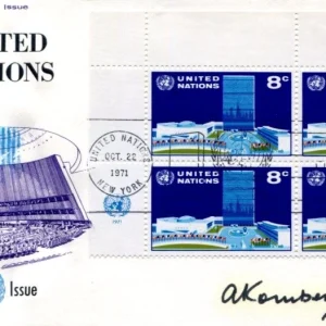 Arthur Kornberg Nobel Prize Medicine Ribonucleic Acid Signed Autograph FDC