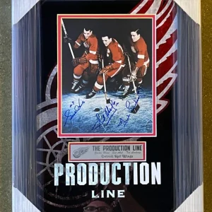 The Production Line Signed Framed Detroit Red Wings 8x10 Photo JSA COA YY97319