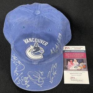 Vancouver Canucks Stars Multi-Signed Hat Rick Rypien JSA COA