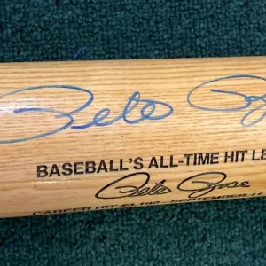PETE ROSE ALL TIME HIT LEADER SIGNED AUTO LV SLUGGER ENGRAVED BAT BECKETT BAS