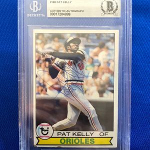 1979 TOPPS PAT KELLY BALTIMORE ORIOLES SIGNED AUTOGRAPHED CARD #188 BECKETT