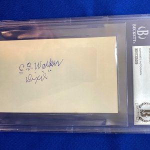DIXIE WALKER ST. LOUIS CARDINALS SIGNED AUTOGRAPHED INDEX CARD BECKETT AUTHENTIC