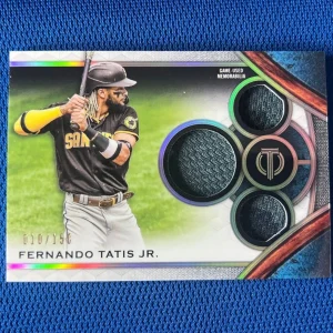 2021 TOPPS TRIBUTE FERNANDO TATIS JR PADRES TRIPLE RELIC JERSEY #TTR-FTJ /150
