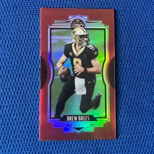 2021 PANINI LEGACY DREW BREWS NEW ORLEANS SAINTS RED MINI CARD /75 #34