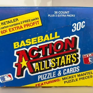 1983 DONRUSS ACTION ALL STARS PUZZLE & CARDS COMPLETE BOX VINTAGE perfect condit