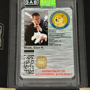 Elon Musk Doge Dogecoin Donald Trump DOGE Platinum GAS ID Card Trading #65/100