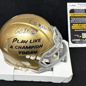 Rylie Mills Signed Notre Dame Fighting Irish Exclusive Mini Helmet JSA COA
