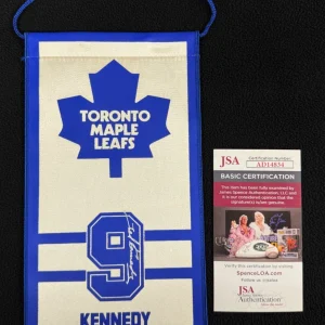 Ted Kennedy Signed Toronto Maple Leafs Mini Banner JSA COA
