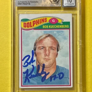 1977 TOPPS BOB KUECHENBERG #354 BECKETT 10 AUTHENTIC SIGNED AUTO CARD "17-0"