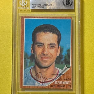 1962 TOPPS KEN ASPROMONTE #563 BECKETT AUTHENTIC SIGNED AUTOGRAPHED CARD