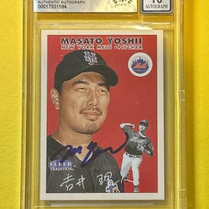 2000 FLEER TRADITION MASATO YOSHI #246 SIGNED AUTOGRAPHED CARD BECKETT AUTH 10