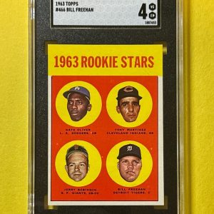 1962 TOPPS BILL FREEMAN ROOKIE STARS #466 SGC VG EX 4 TIGERS
