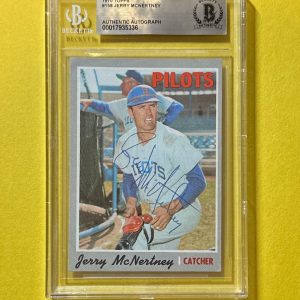1970 TOPPS JERRY MCNERTNEY #158 BECKETT AUTHENTIC SIGNED AUTOGRAPHED CARD PILOTS
