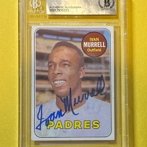 1969 TOPPS IVAN MURRELL #333 BECKETT AUTHENTIC SIGNED AUTOGRAPHED CARD PADRES