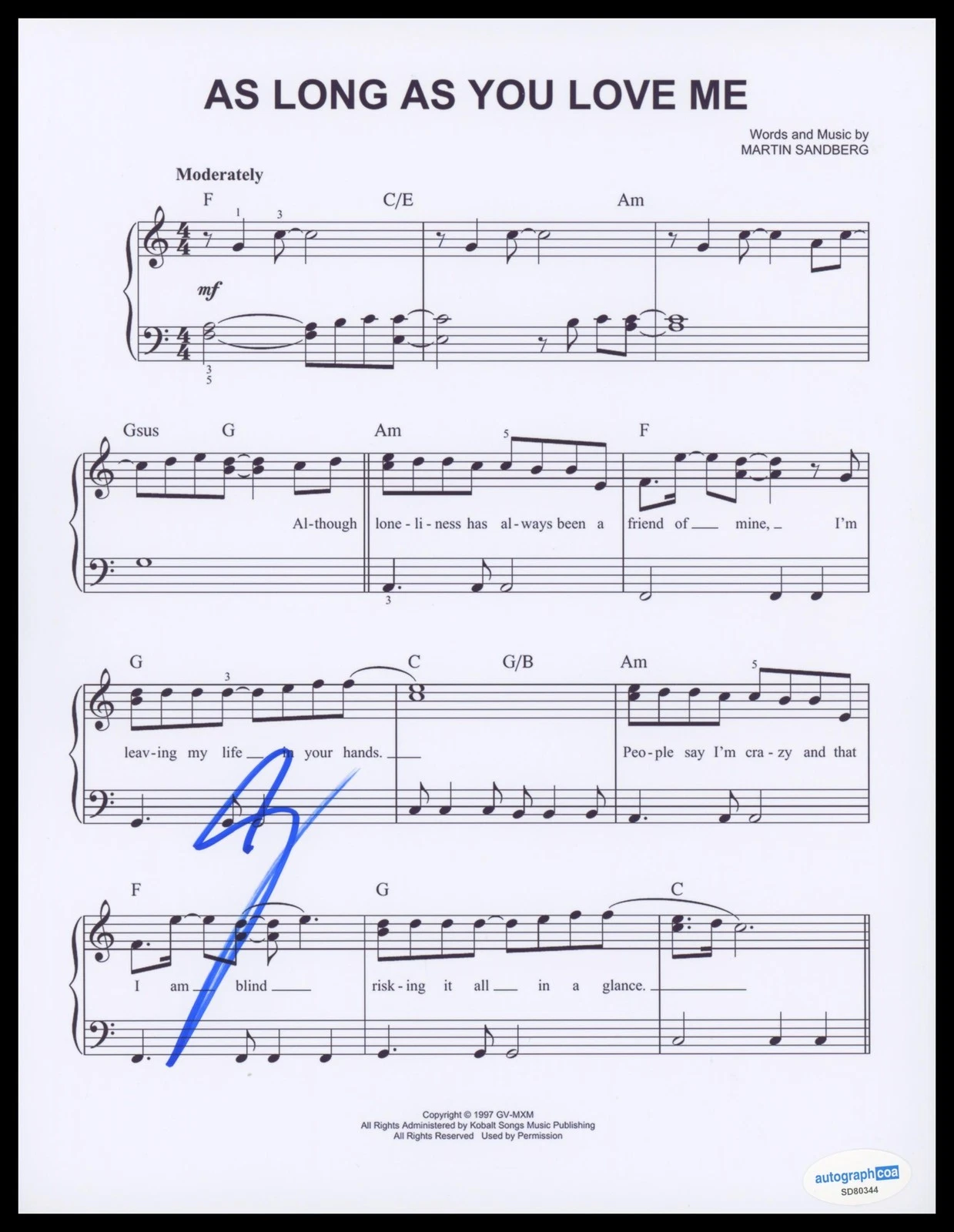 as long as you love me song