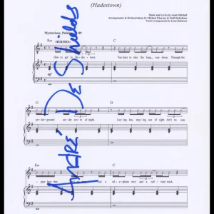 Andre De Shields "Hadestown" AUTOGRAPH Signed 'Wait for Me' Sheet Music ACOA