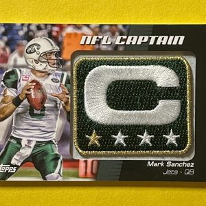 2012 TOPPS MARK SANCHEZ CAPTAIN'S PATCH COMMEMORATIVE RELIC #NCP-MS JETS