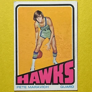 1972-73 TOPPS PETE MARAVICH #5 HAWKS HOF