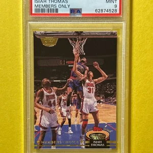 1992 STADIUM CLUB ISIAH THOMAS MEMBERS ONLY #204 PSA MINT 9 PISTONS HOF