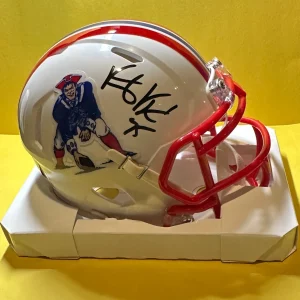 VINCE WILFORK NEW ENGLAND PATRIOTS SIGNED AUTOGRAPHED WHITE MINI HELMET BAS