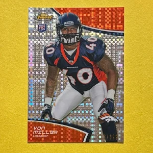 2011 TOPPS FINEST VON MILLER X FRACTOR /399 #28 BRONCOS ROOKIE CARD