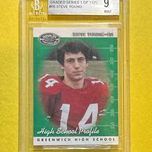 2000 DONRUSS PREFERRED QBC STEVE YOUNG HIGH SCHOOL #66 BGS MINT 9 /1125
