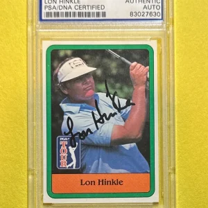 1981 DONRUSS GOLF LON HINKLE PSA/DNA AUTHENTIC SIGNED AUTO CARD #29