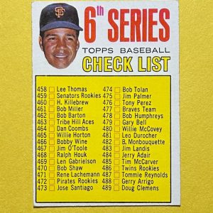 1967 TOPPS 6TH SERIES CHECKLIST #454