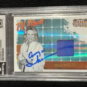 Angie Dickinson Signed 2008 Americana TV Stars Material Card BAS Auto Grade 10
