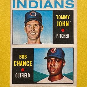 1964 TOPPS ROOKIE STARS CLEVELAND TOMMY JOHN BOB CHANCE #146