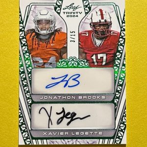 2024 LEAF TRINITY JONATHON BROOKS XAVIER LEGETTE DUAL AUTO /15 #DA-15
