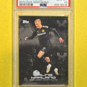 2020 TOPPS X BVB ERLING HAALAND BORUSSIA DORTUMND #25 PSA GEM MT 10