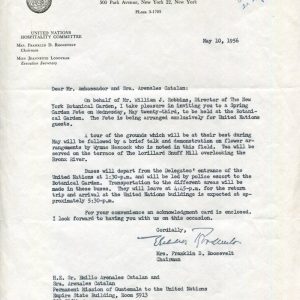 Eleanor Roosevelt US 1st Lady President Franklin FDR Signed Autograph Letter JSA