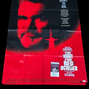Tom Clancy The Hunt For Red October Signed Autograph 27x41 Movie Poster JSA