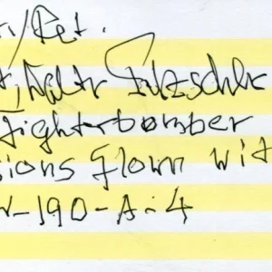 Horst Petzschler WWII War German Ace Luftwaffe Signed Autograph