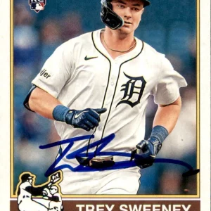 Trey Sweeney Signed 2025 Topps Heritage Rookie Card #432 Detroit Tigers