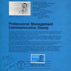 William Usery Jr. Secretary of Labor Signed Autograph FDC Sheet