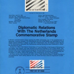 Andre Haspels Netherlands Ambassador United States Signed Autograph FDC Sheet