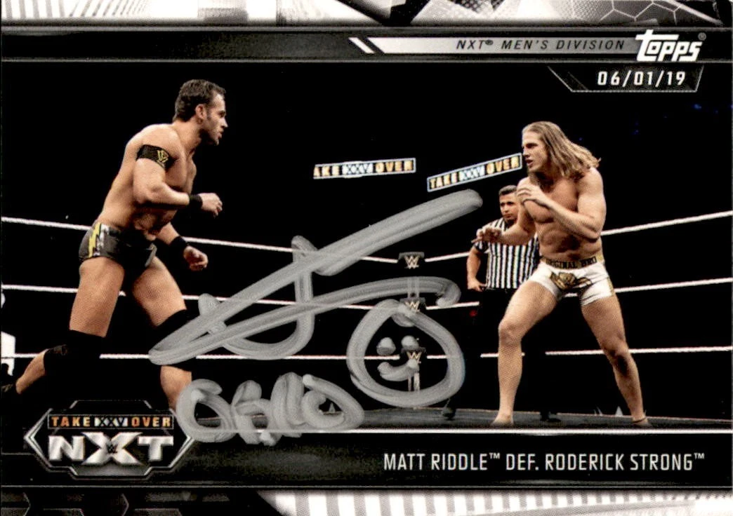 Matt Riddle Signed 2019 Topps WWE NXT Card #97 Orignal Bro ...